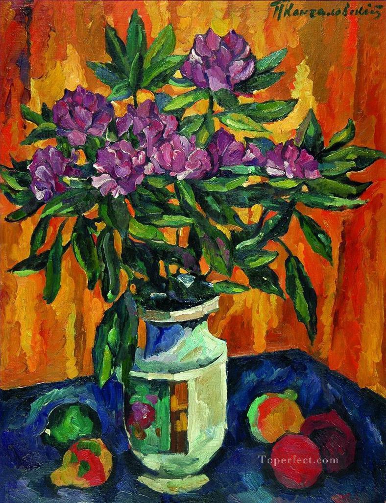 still life with peonies in a vase Petr Petrovich Konchalovsky flowers impressionism Oil Paintings